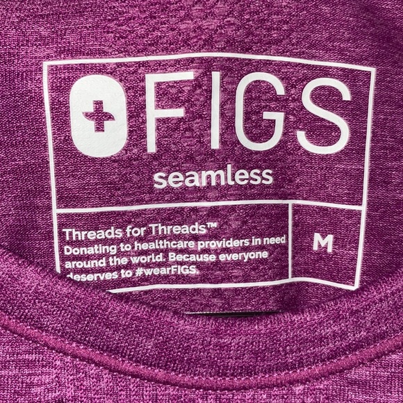 Figs Tops Figs Salta Seamless Longsleeve Underscrub Purple Medium